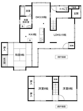 亀田吉川貸家の物件間取画像